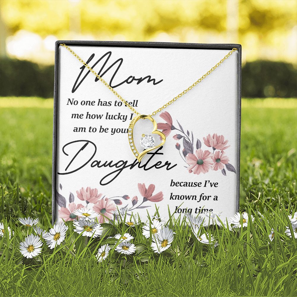 Mom No One Has Tell Me Forever Necklace w Message Card-Express Your Love Gifts