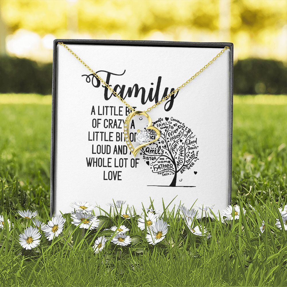 Family Forever Necklace w Message Card-Express Your Love Gifts