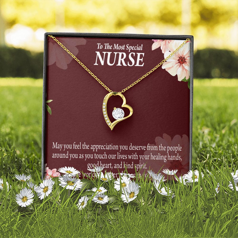 Special Nurse Forever Necklace w Message Card-Express Your Love Gifts