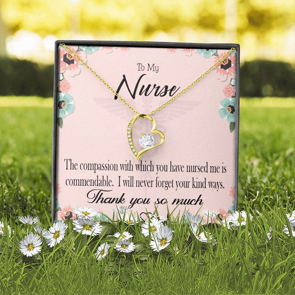 Commendable Nurse Forever Necklace w Message Card-Express Your Love Gifts