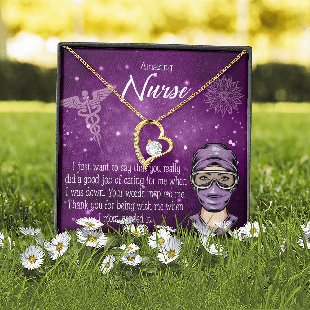 Thanks for Being There Forever Necklace w Message Card-Express Your Love Gifts