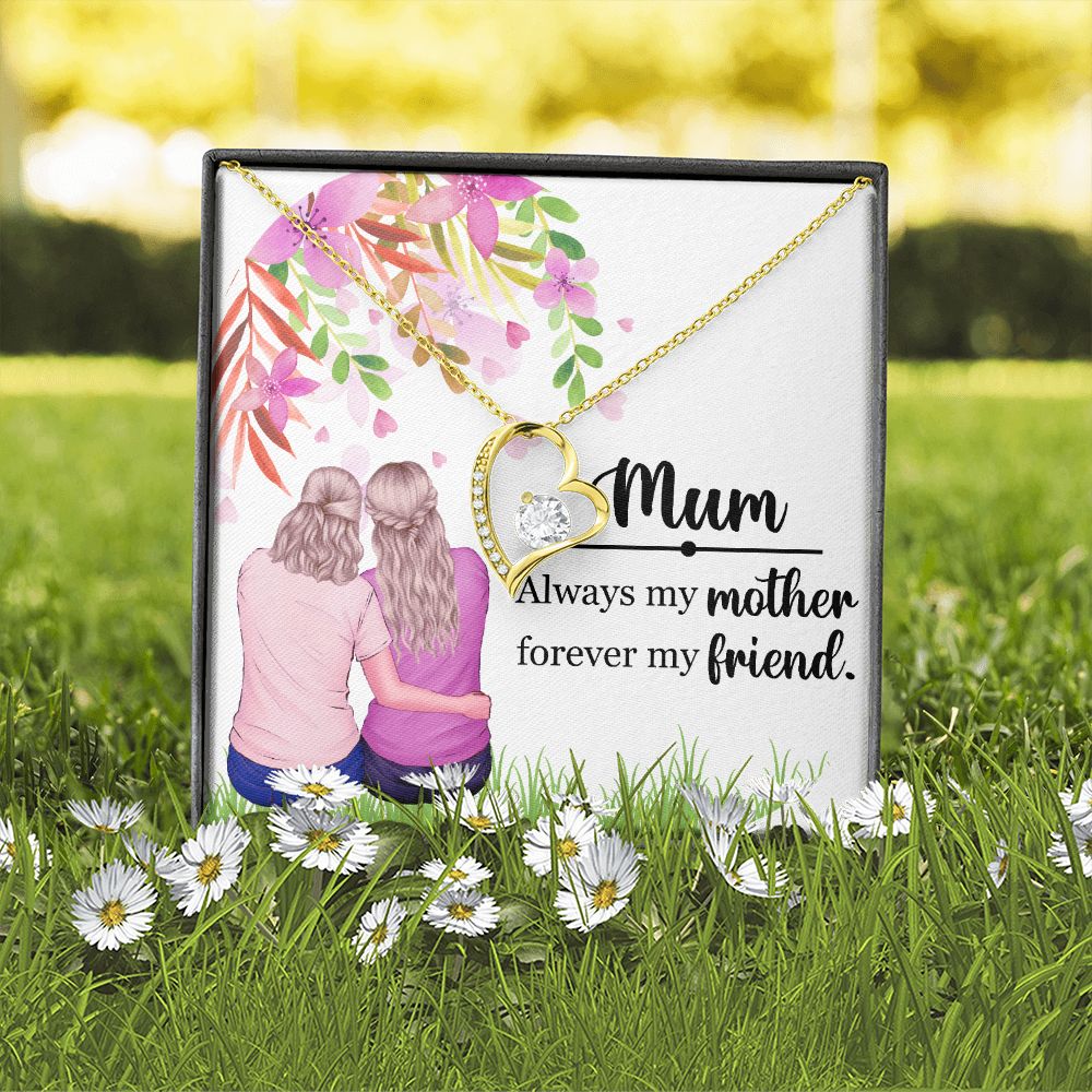 Mum Always my Mother Forever Necklace w Message Card-Express Your Love Gifts