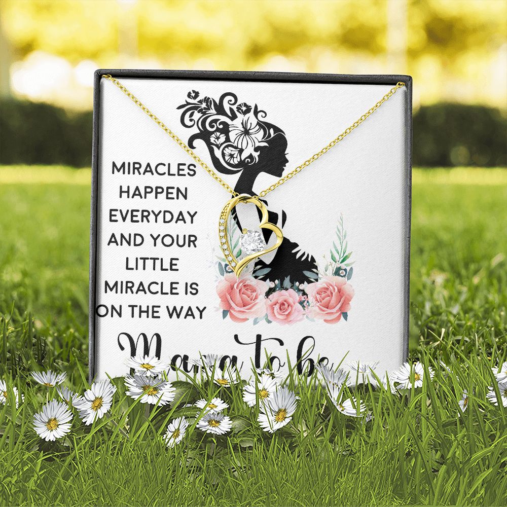 Mama To Be Forever Necklace w Message Card-Express Your Love Gifts