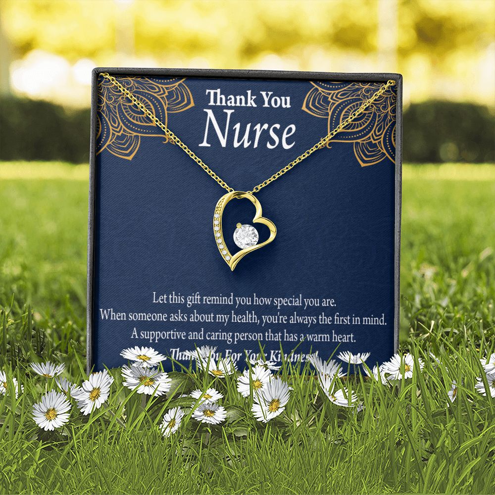 Thank You Nurse Forever Necklace w Message Card-Express Your Love Gifts