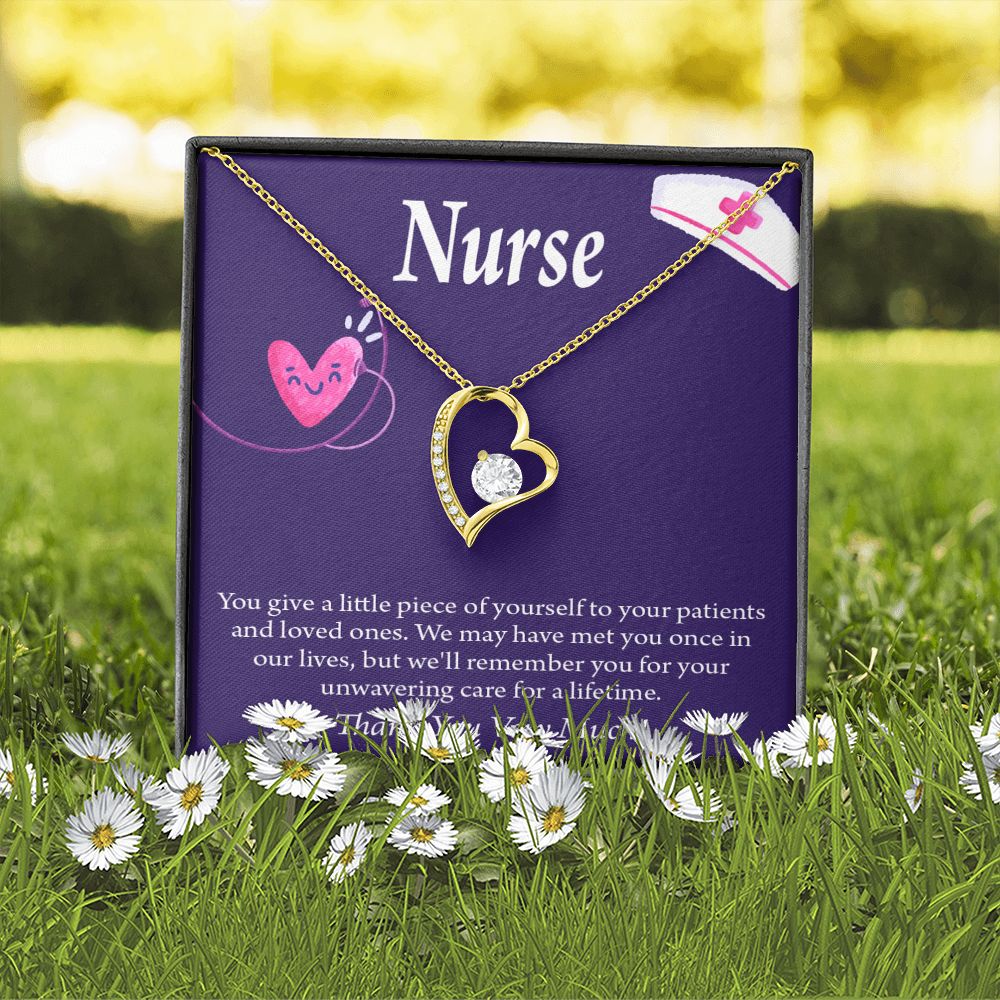 Remarkable Nurse Forever Necklace w Message Card-Express Your Love Gifts