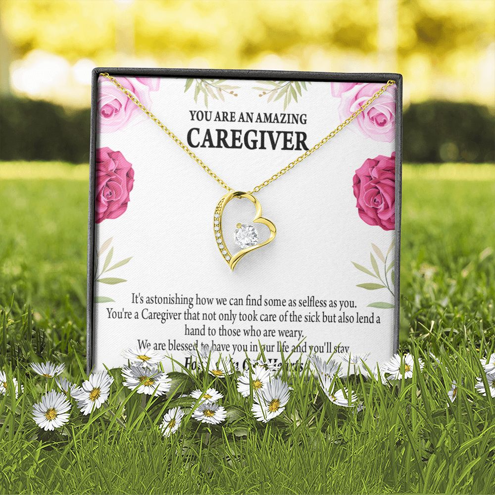 Caregiver Necklace Forever Necklace w Message Card-Express Your Love Gifts