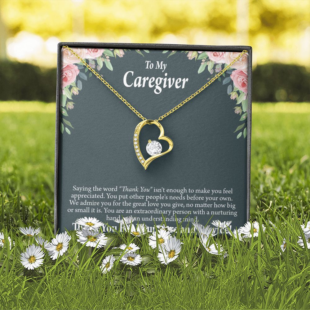 Gift Ideas For Caregivers Forever Necklace w Message Card-Express Your Love Gifts