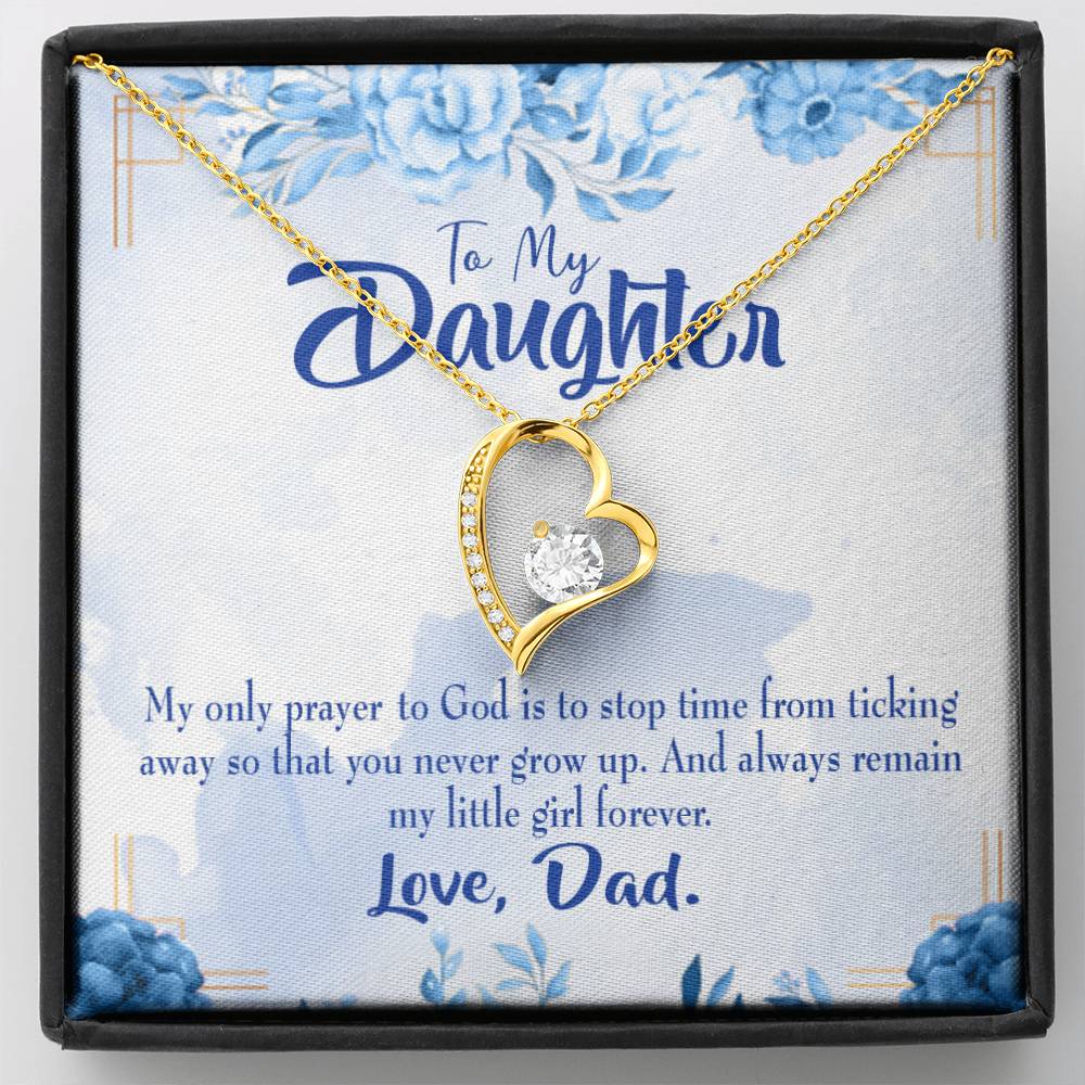 To My Daughter My Only Prayer to God From Dad Forever Necklace w Message Card-Express Your Love Gifts