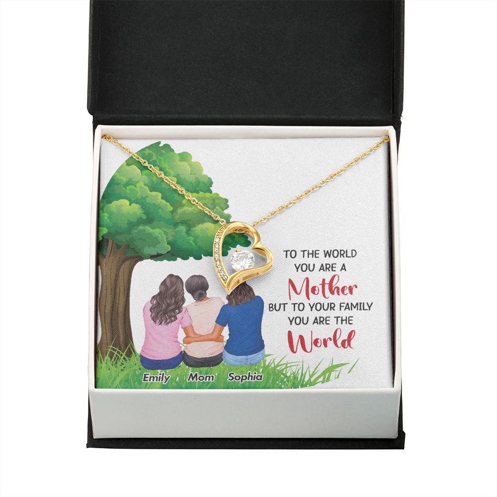 To The World You Are a Mother Forever Necklace w Message Card-Express Your Love Gifts