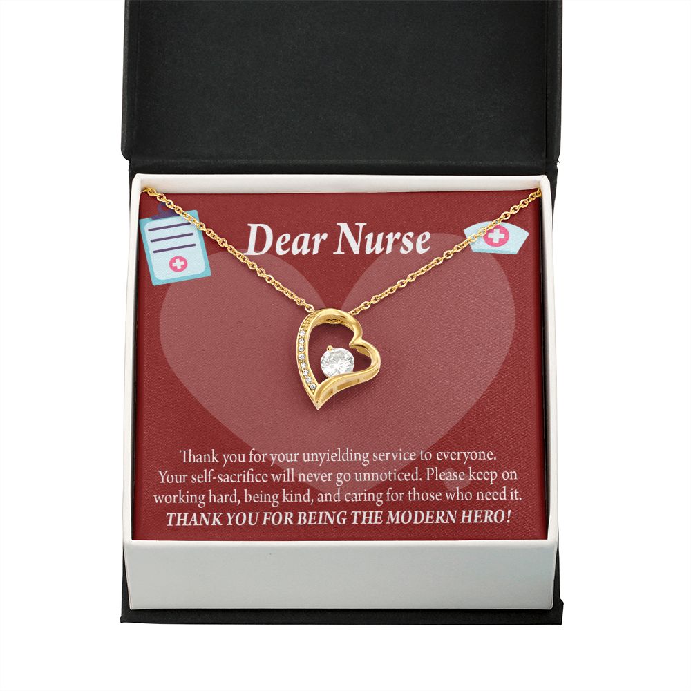 Thank You Ideas Nurses and Caregivers Forever Necklace w Message Card-Express Your Love Gifts