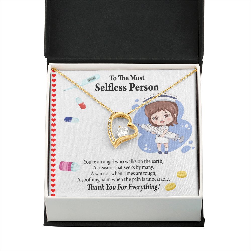 Thanks to Nurse Caregivers Forever Necklace w Message Card-Express Your Love Gifts