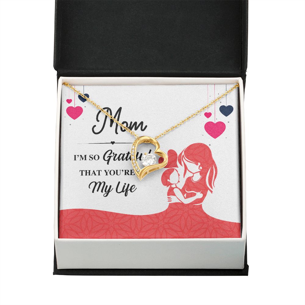 Mom I'm So Grateful Forever Necklace w Message Card-Express Your Love Gifts