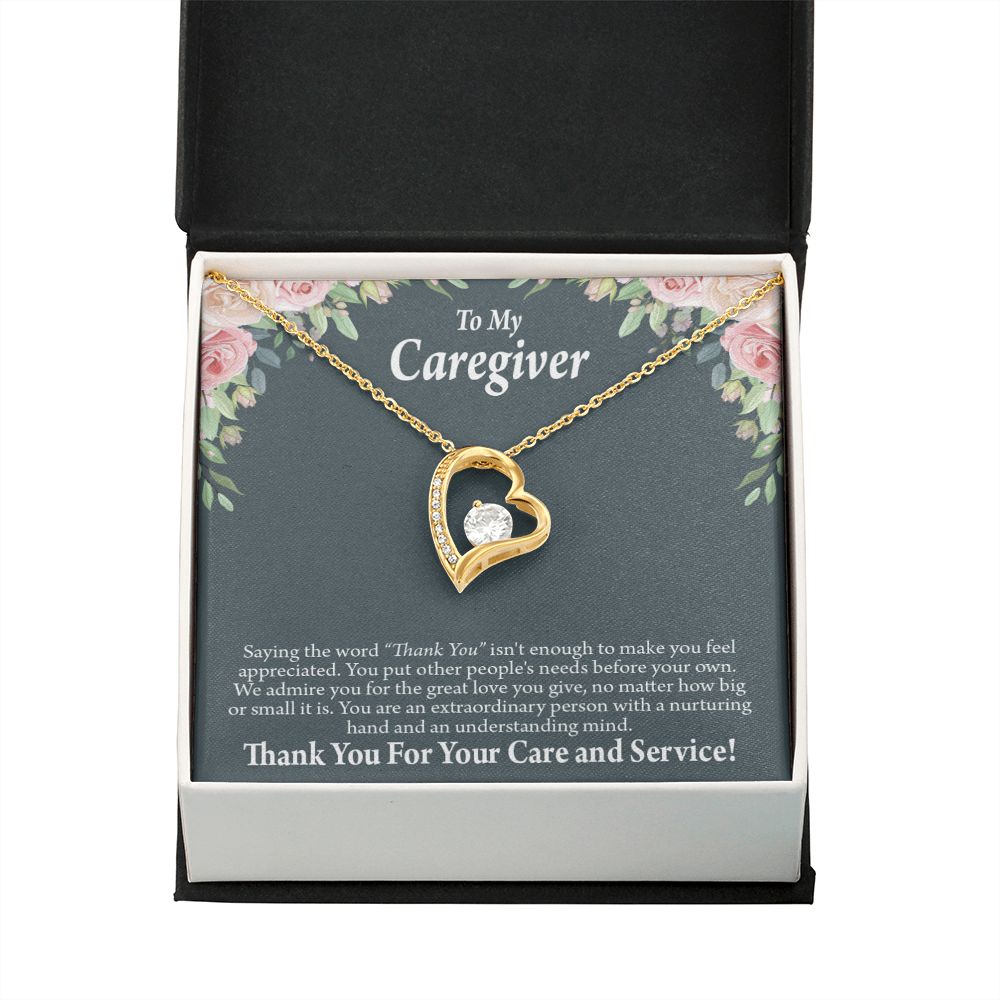 Gift Ideas For Caregivers Forever Necklace w Message Card-Express Your Love Gifts