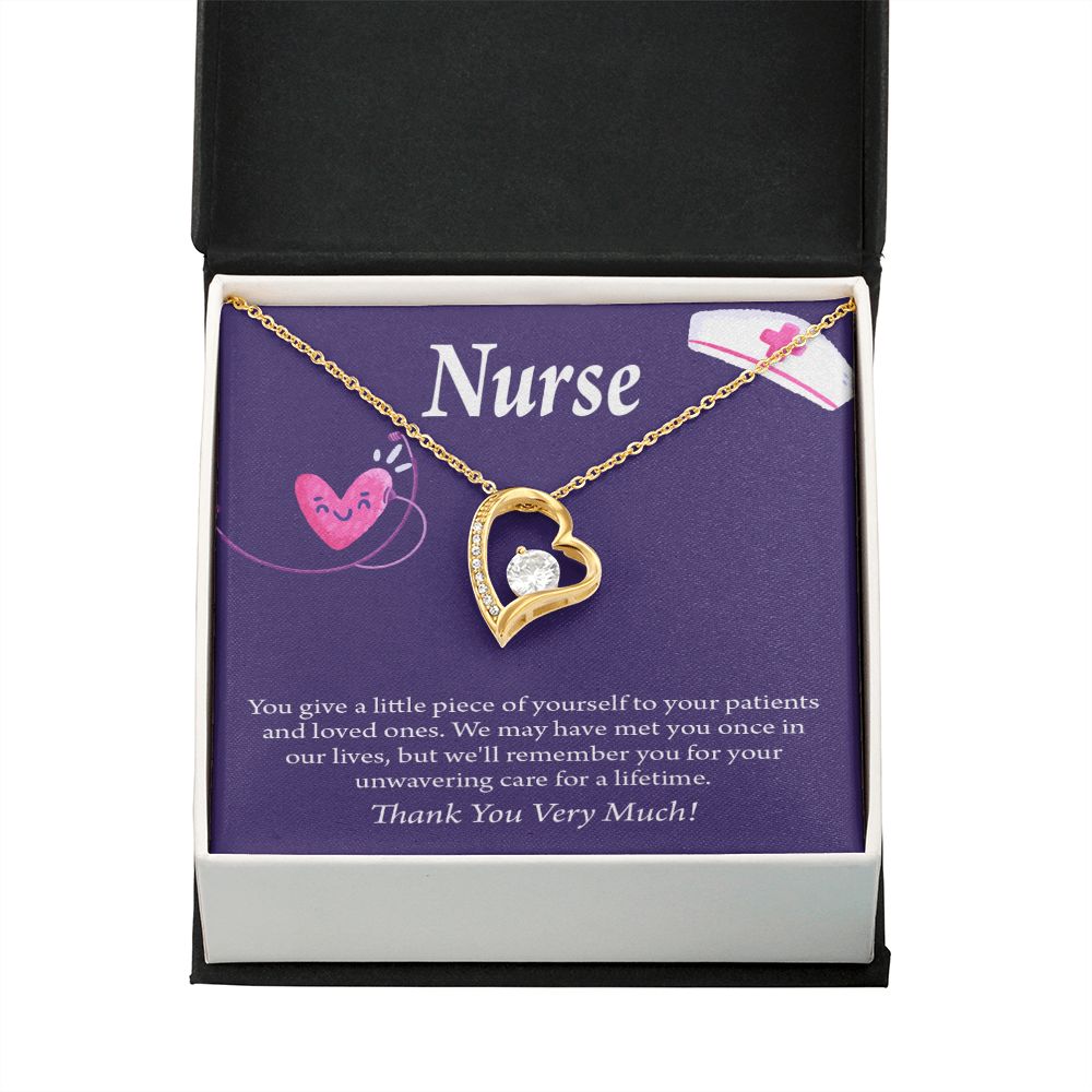 Remarkable Nurse Forever Necklace w Message Card-Express Your Love Gifts