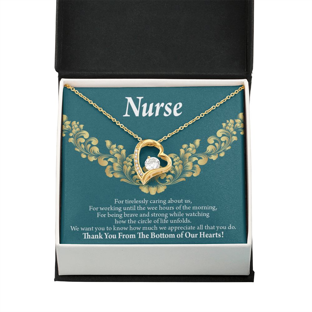 Thank You Medical Hero Forever Necklace w Message Card-Express Your Love Gifts