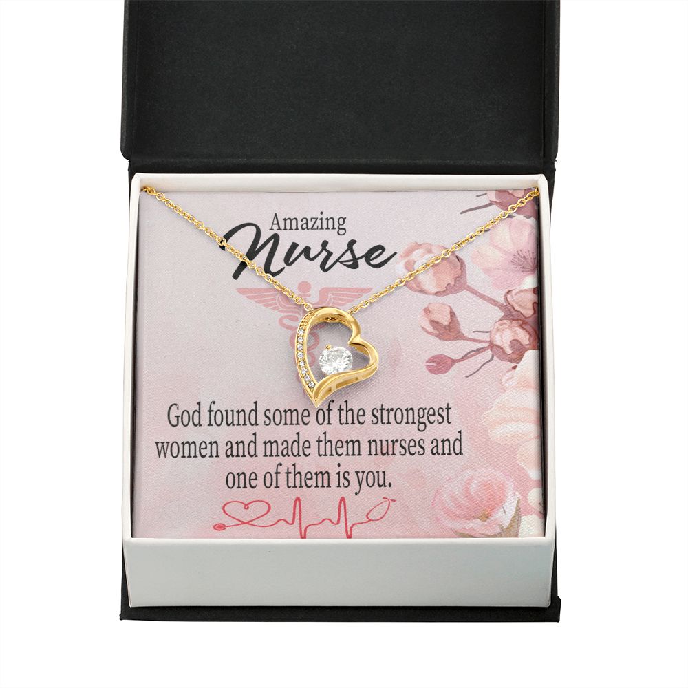 God Made Nurses Forever Necklace w Message Card-Express Your Love Gifts