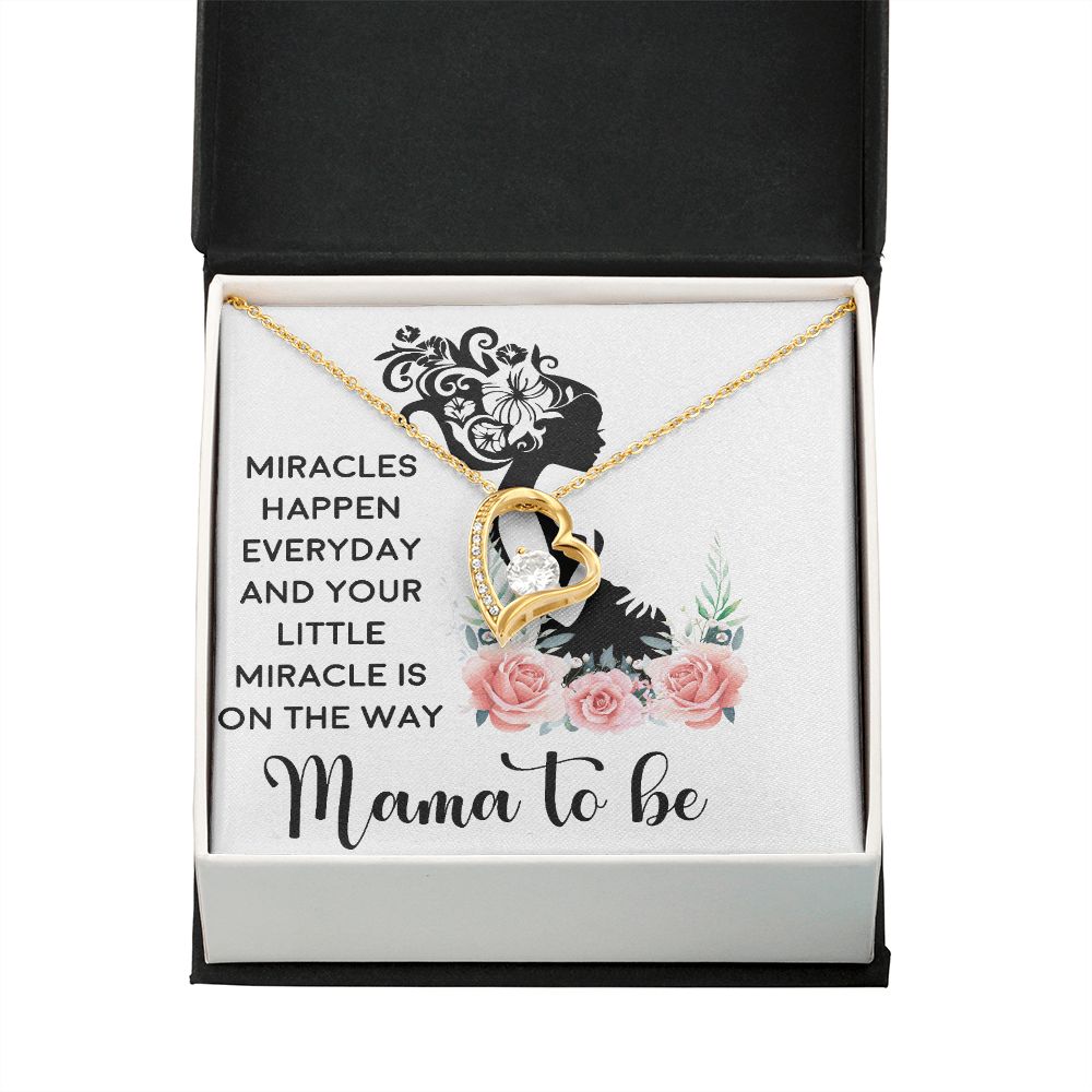 Mama To Be Forever Necklace w Message Card-Express Your Love Gifts