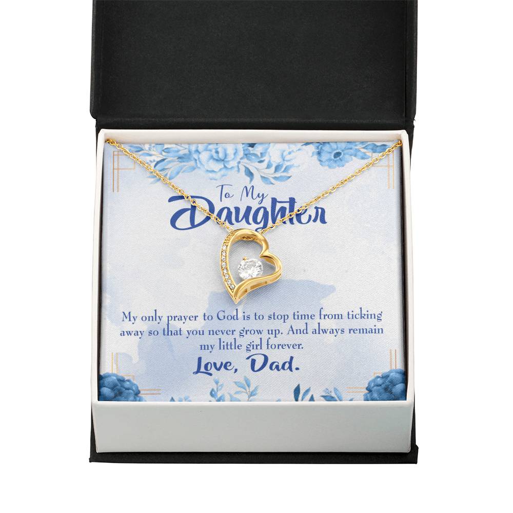 To My Daughter My Only Prayer to God From Dad Forever Necklace w Message Card-Express Your Love Gifts
