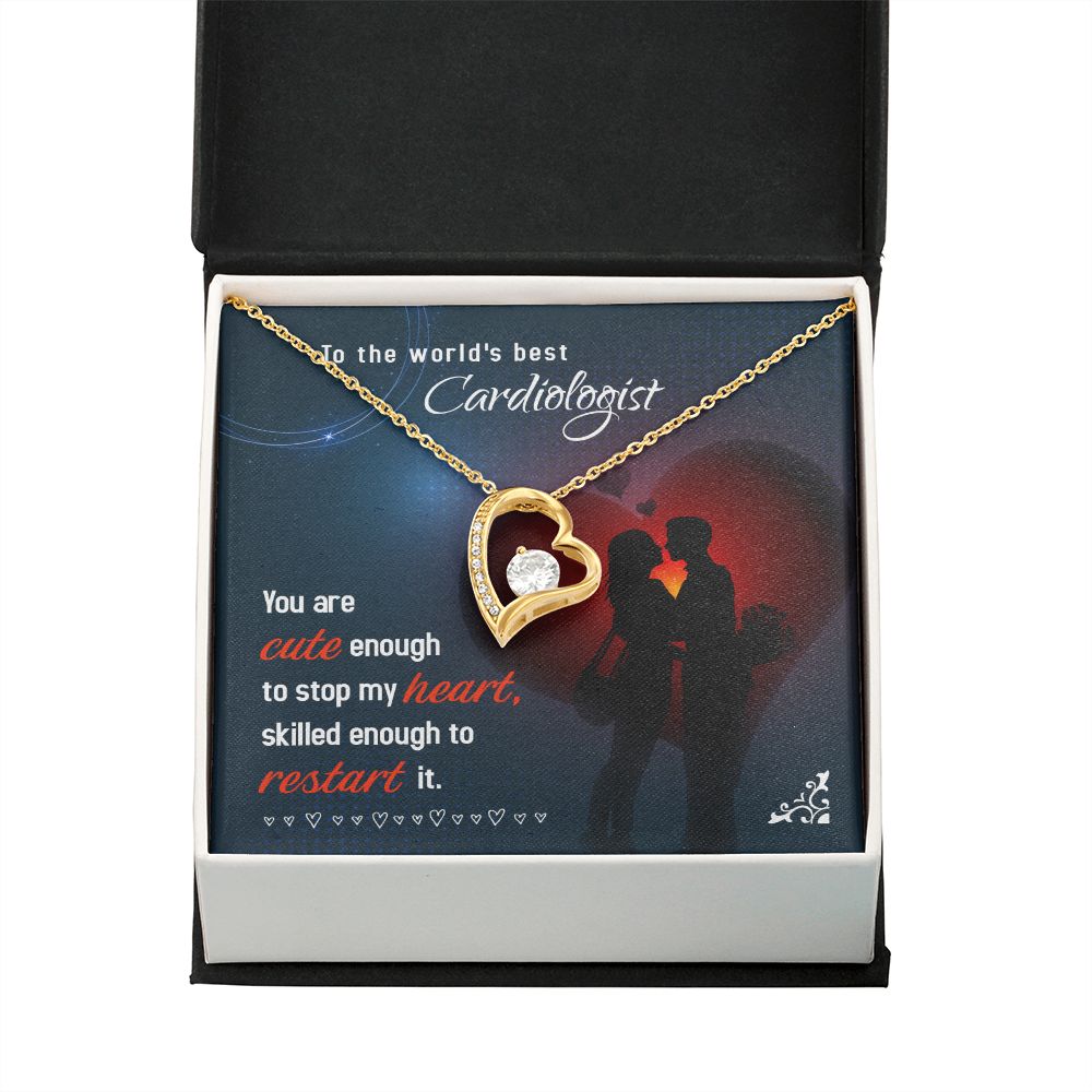 Cute Enough to Stop Forever Necklace w Message Card-Express Your Love Gifts