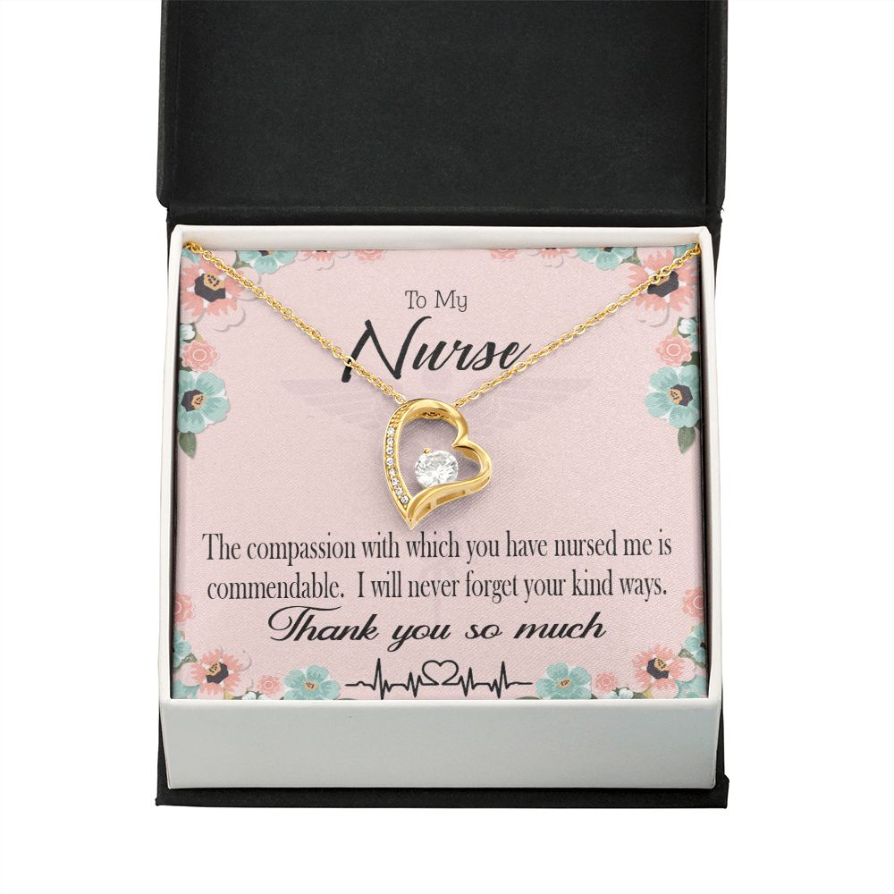 Commendable Nurse Forever Necklace w Message Card-Express Your Love Gifts