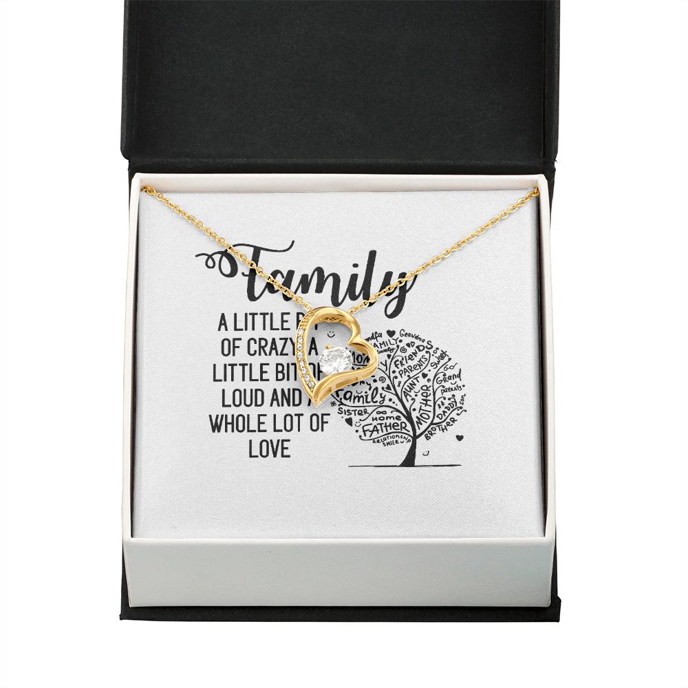 Family Forever Necklace w Message Card-Express Your Love Gifts