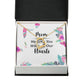 Mom We Love You With All Our Hearts Forever Necklace w Message Card-Express Your Love Gifts