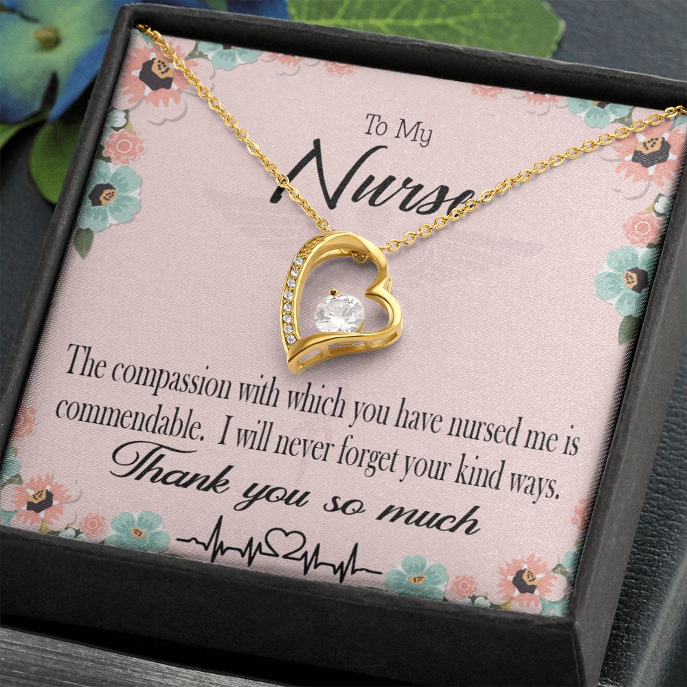 Commendable Nurse Forever Necklace w Message Card-Express Your Love Gifts