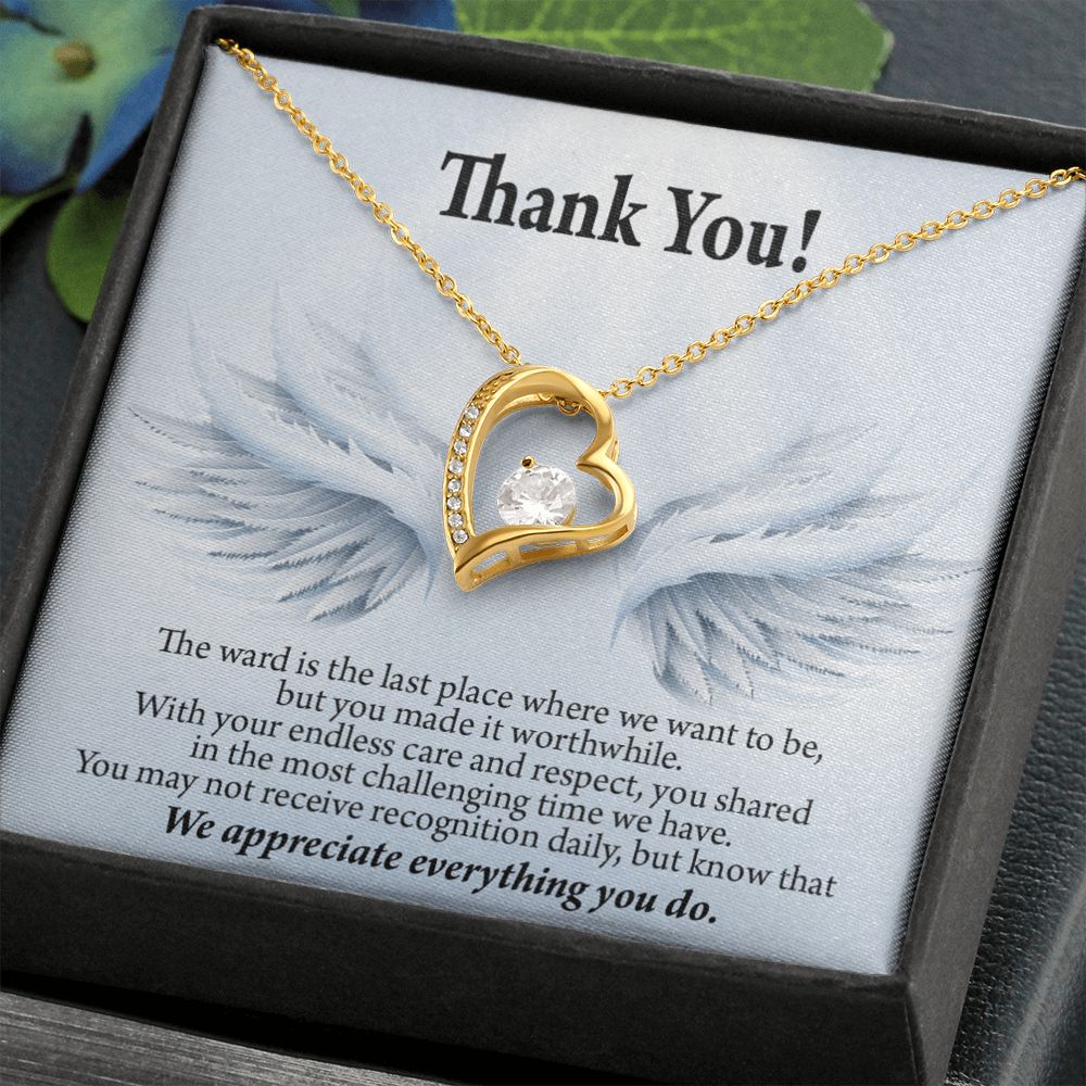 Thank You Present for Healthcare Workers Forever Necklace w Message Card-Express Your Love Gifts