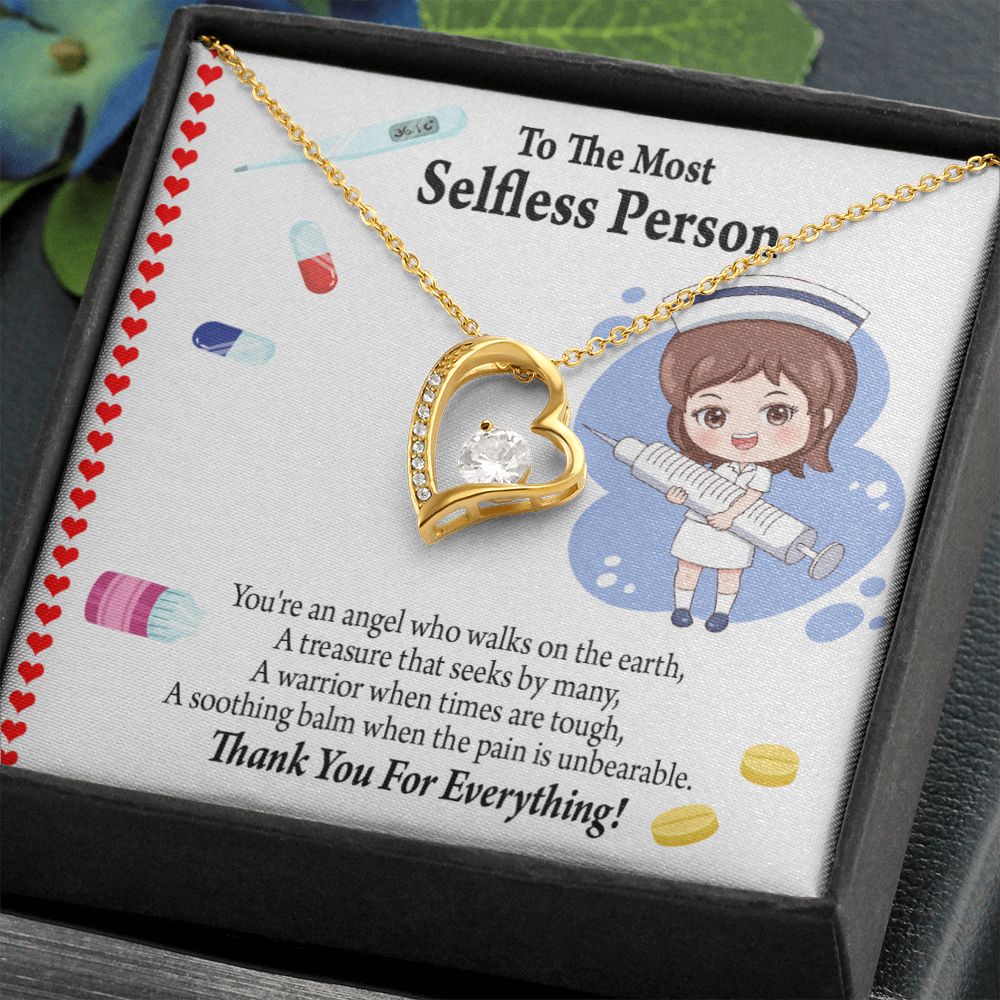 Thanks to Nurse Caregivers Forever Necklace w Message Card-Express Your Love Gifts