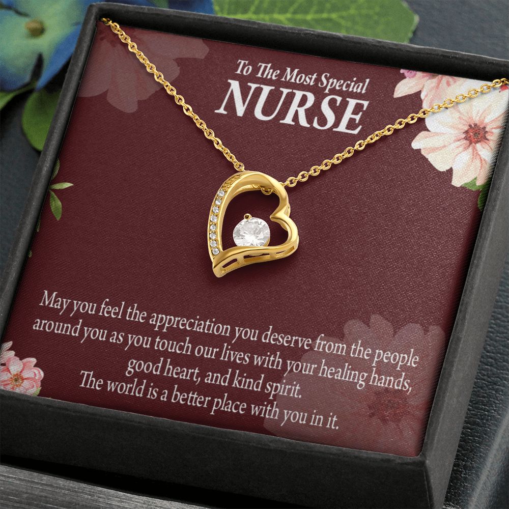 Special Nurse Forever Necklace w Message Card-Express Your Love Gifts