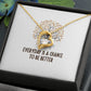 Everyday is a Chance Forever Necklace w Message Card-Express Your Love Gifts