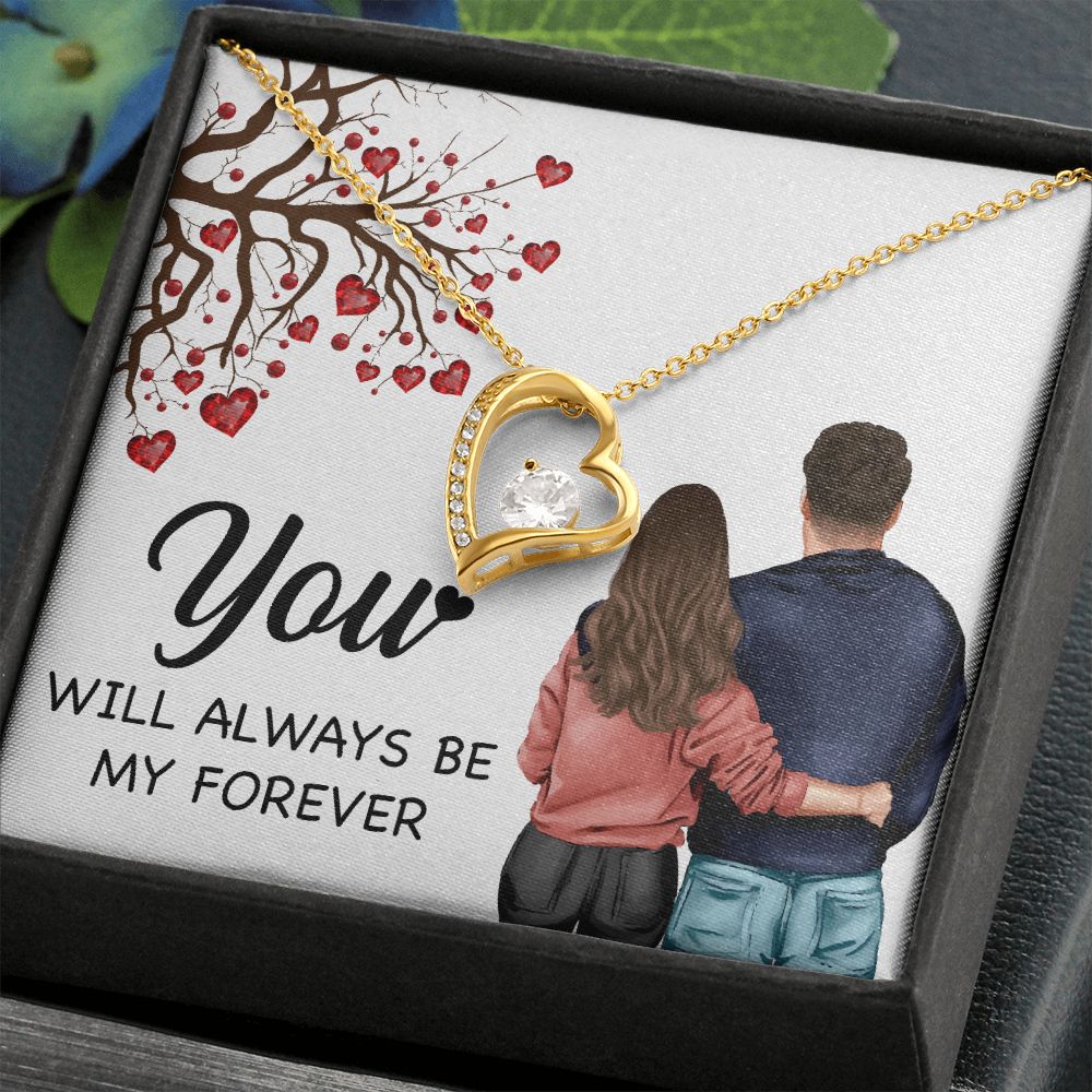 You WIll Always Be My Forever Forever Necklace w Message Card-Express Your Love Gifts