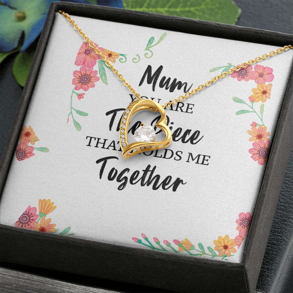Mum You Are The Piece Forever Necklace w Message Card-Express Your Love Gifts