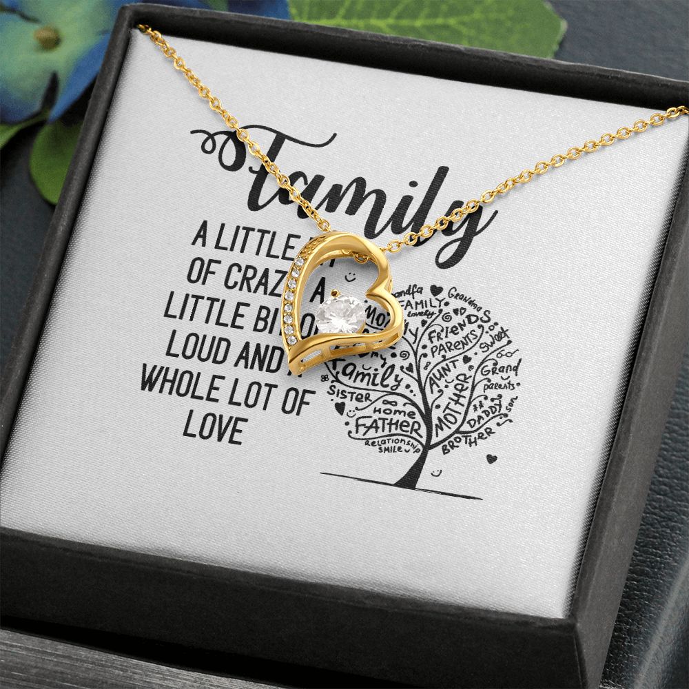 Family Forever Necklace w Message Card-Express Your Love Gifts