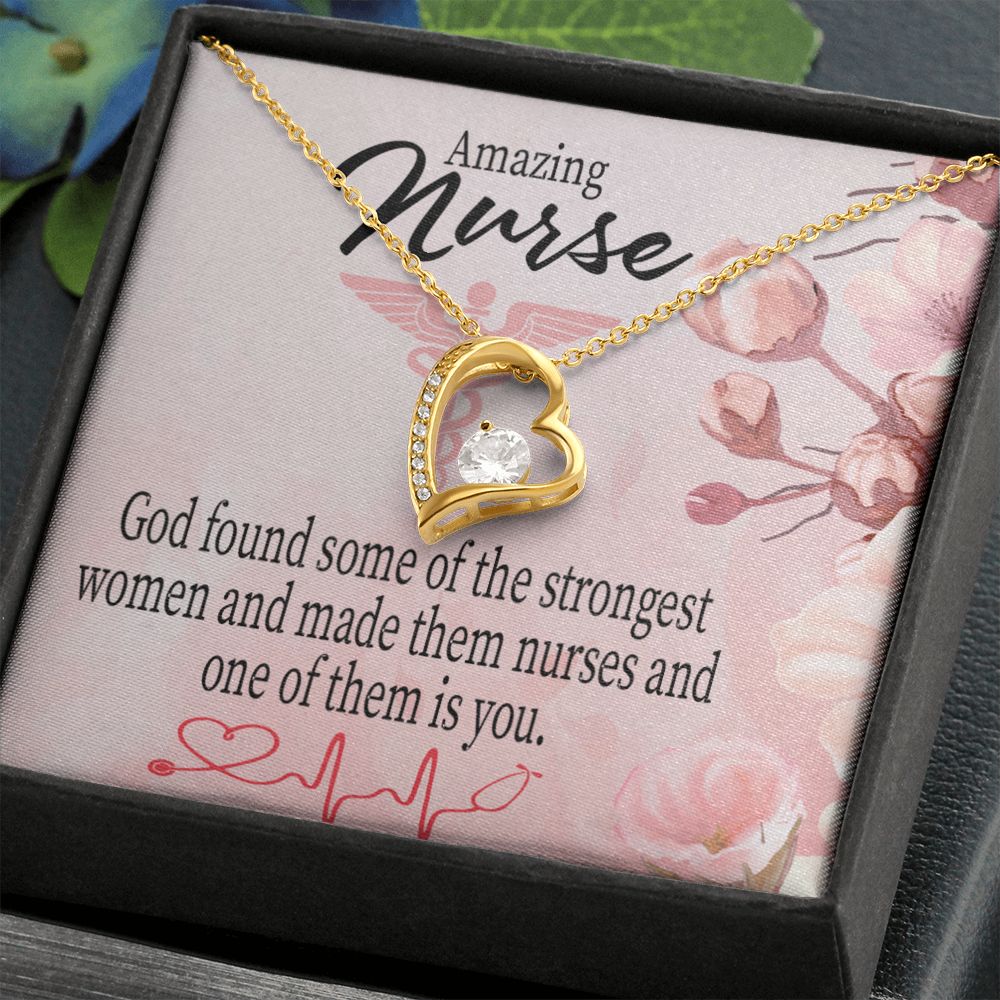 God Made Nurses Forever Necklace w Message Card-Express Your Love Gifts