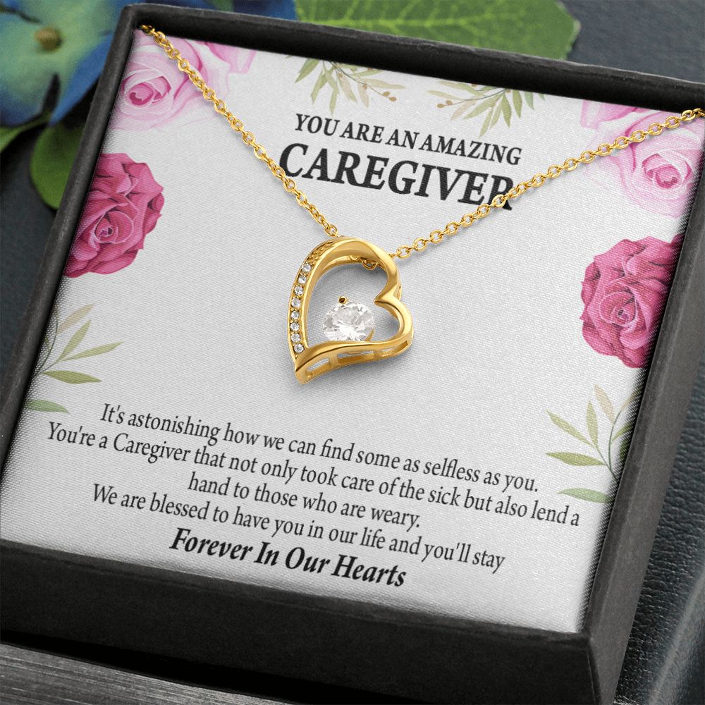 Caregiver Necklace Forever Necklace w Message Card-Express Your Love Gifts