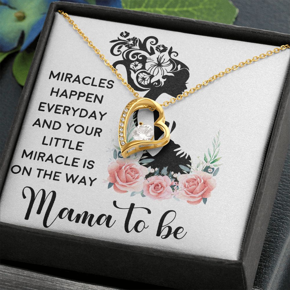 Mama To Be Forever Necklace w Message Card-Express Your Love Gifts