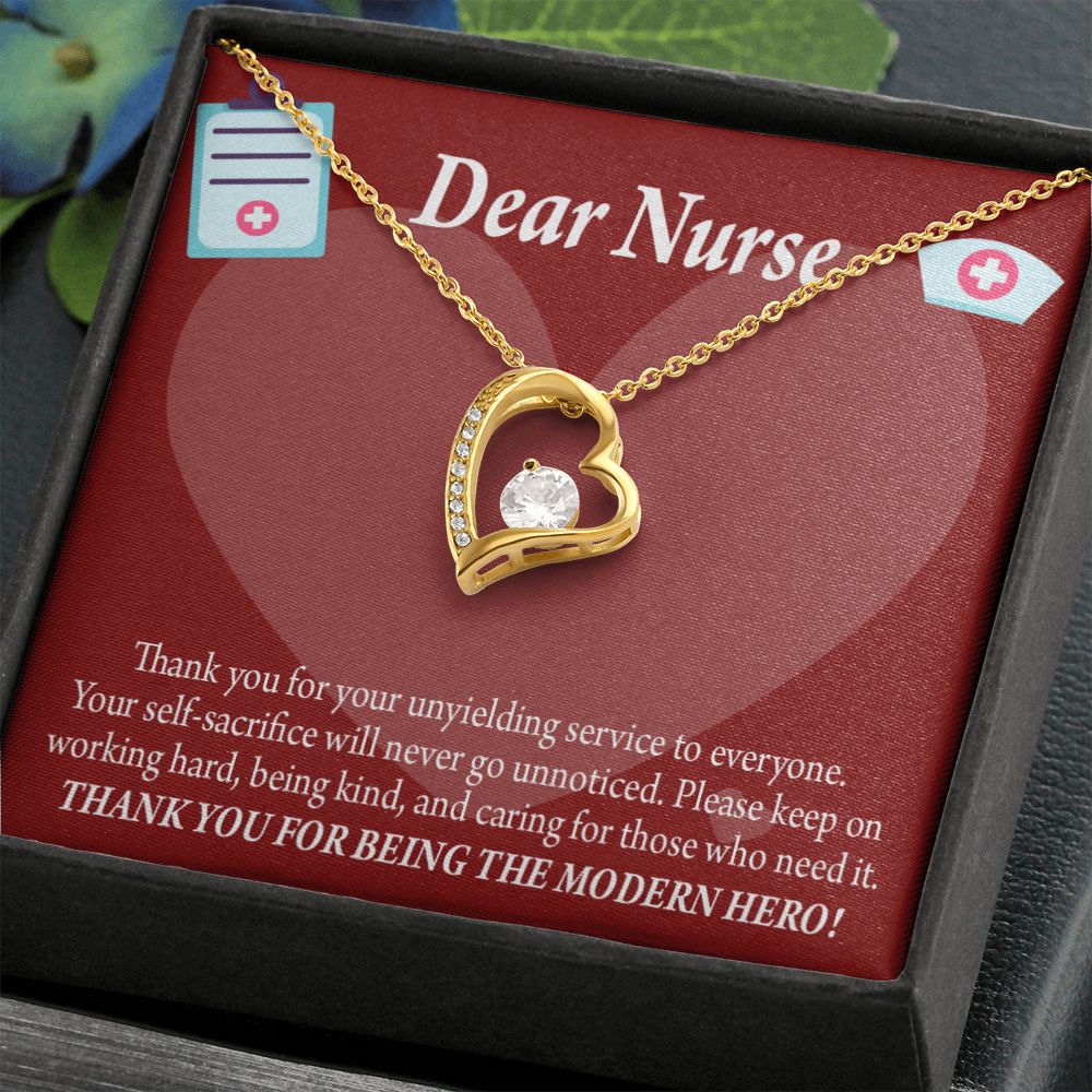 Thank You Ideas Nurses and Caregivers Forever Necklace w Message Card-Express Your Love Gifts
