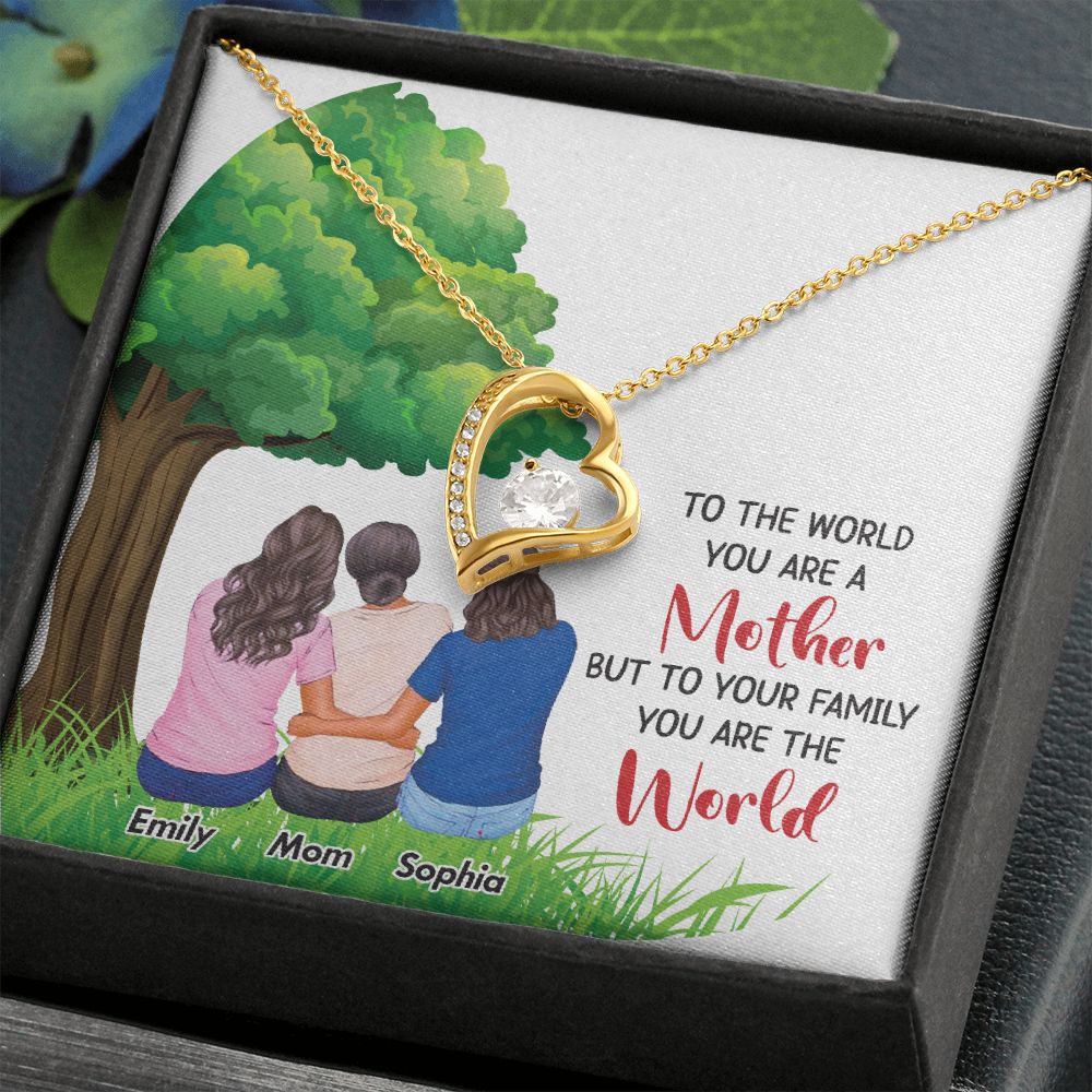 To The World You Are a Mother Forever Necklace w Message Card-Express Your Love Gifts