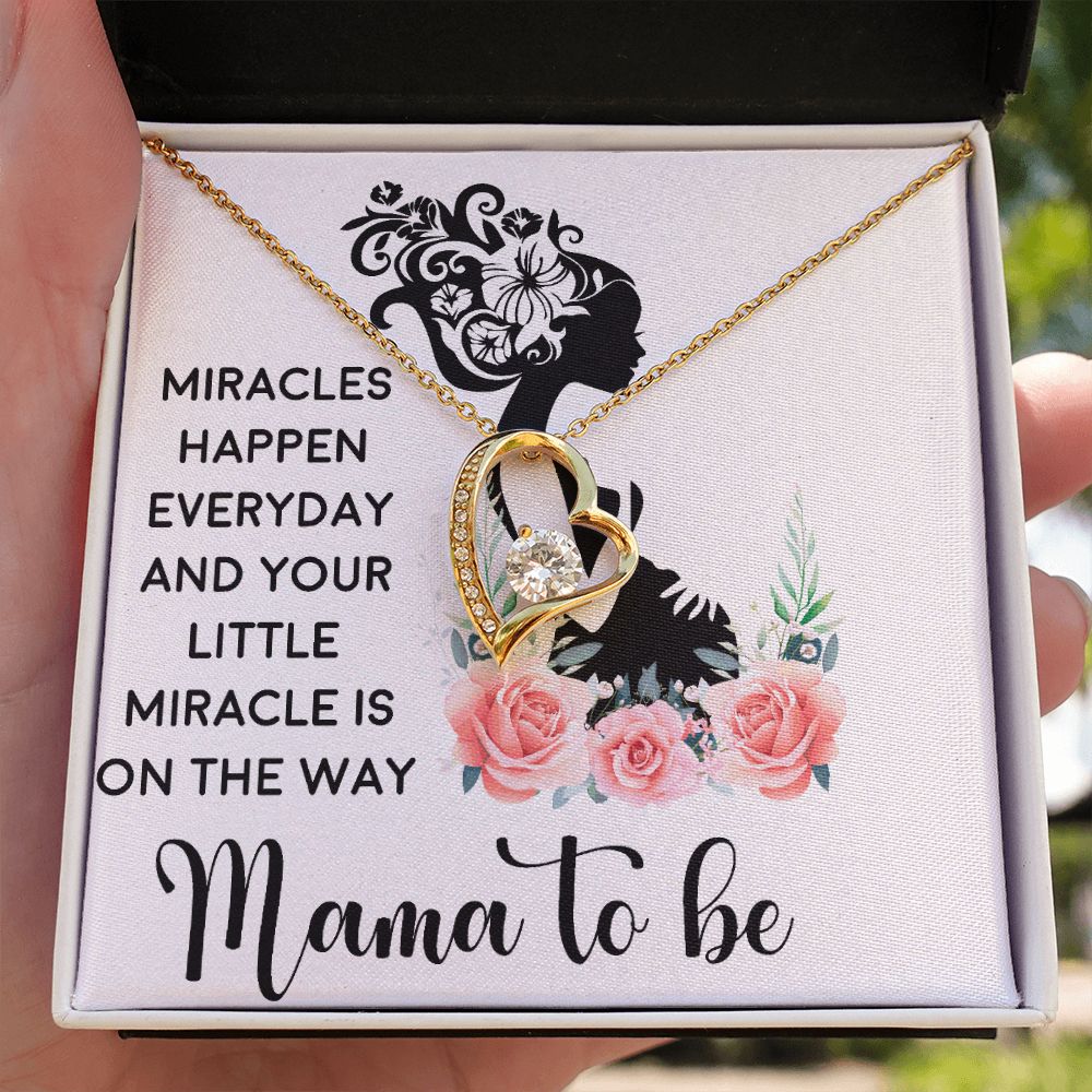 Mama To Be Forever Necklace w Message Card-Express Your Love Gifts