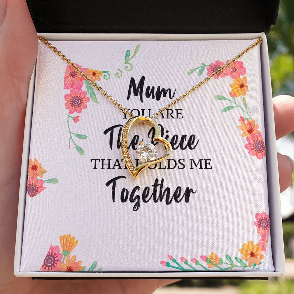 Mum You Are The Piece Forever Necklace w Message Card-Express Your Love Gifts
