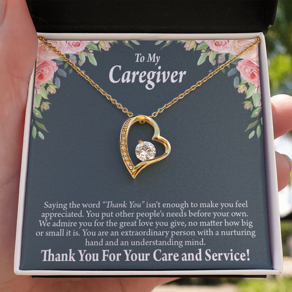 Gift Ideas For Caregivers Forever Necklace w Message Card-Express Your Love Gifts