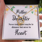 Mother and Daughter Never Truly Apart Forever Necklace w Message Card-Express Your Love Gifts