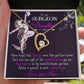 To my Surgeon Daughter Forever Necklace w Message Card-Express Your Love Gifts