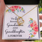 The Love Between a Grandmother and Granddaughter Forever Necklace w Message Card-Express Your Love Gifts