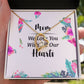 Mom We Love You With All Our Hearts Forever Necklace w Message Card-Express Your Love Gifts