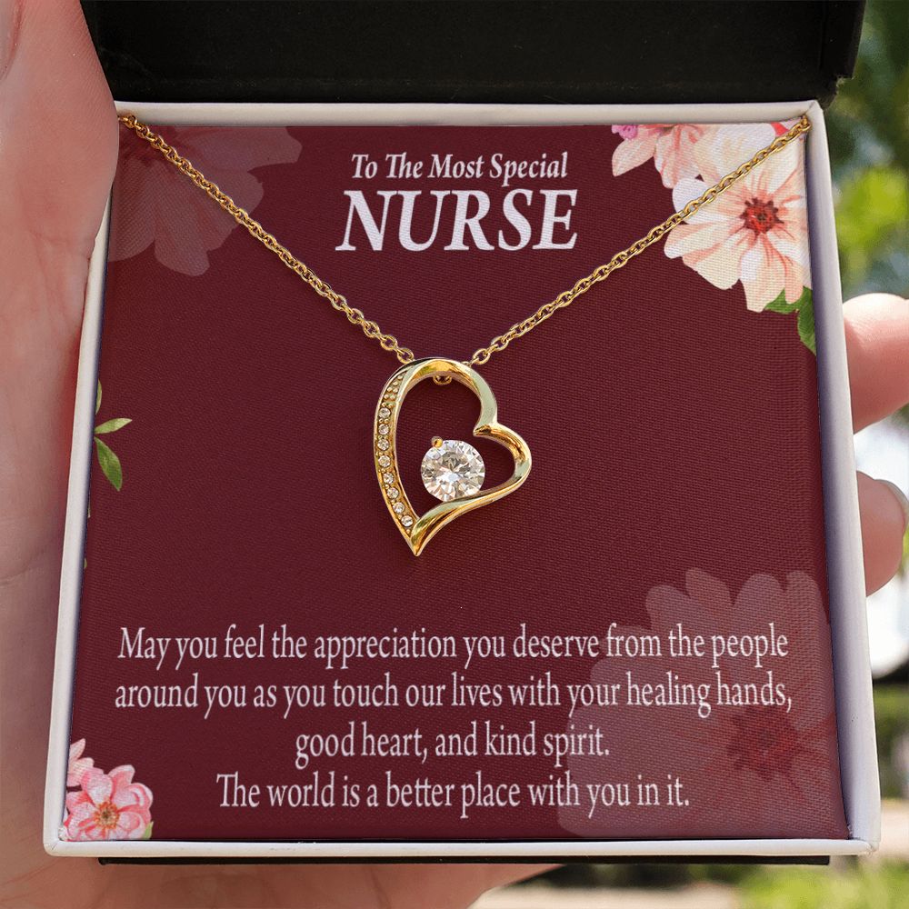 Special Nurse Forever Necklace w Message Card-Express Your Love Gifts