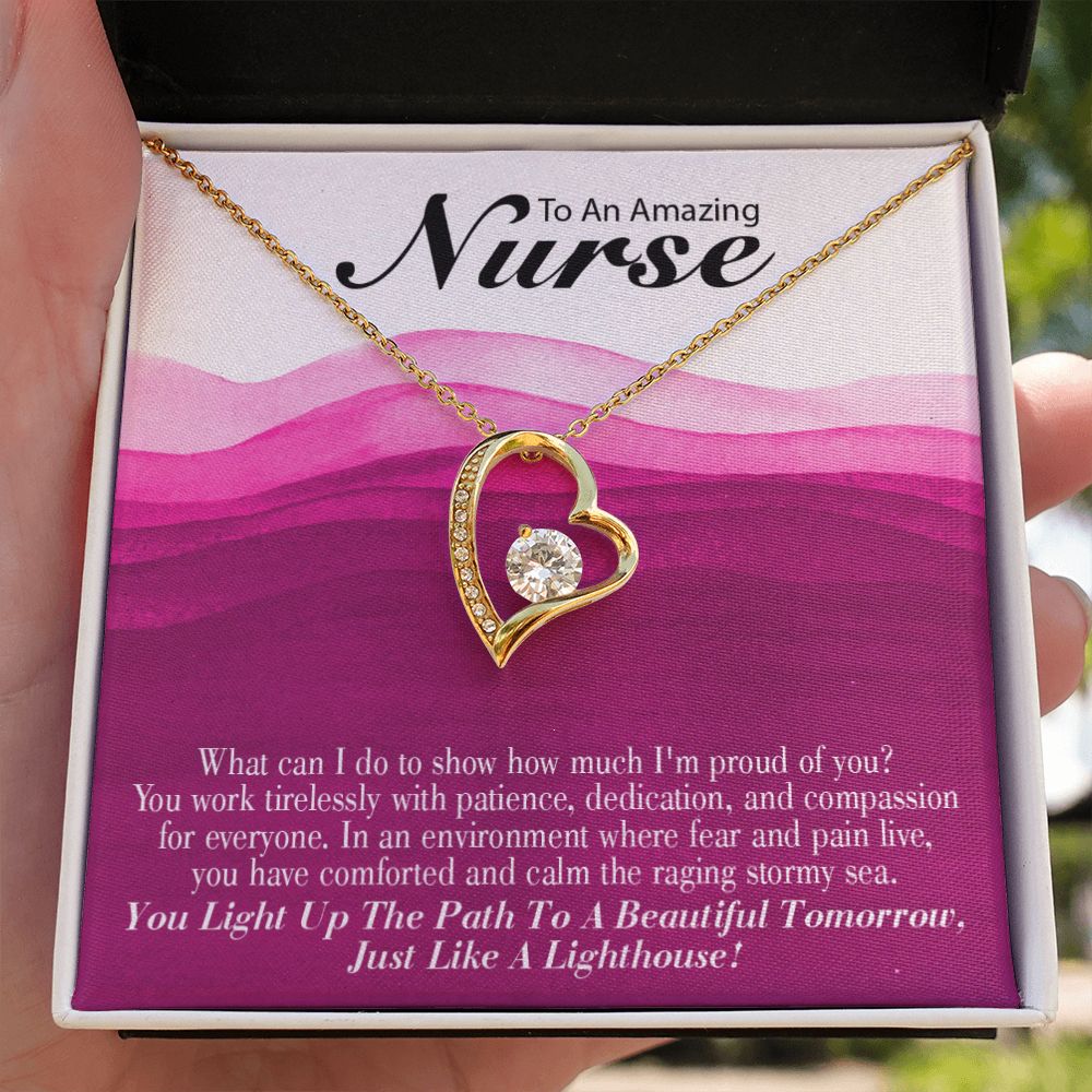 Inspirational Message for Nurse Forever Necklace w Message Card-Express Your Love Gifts