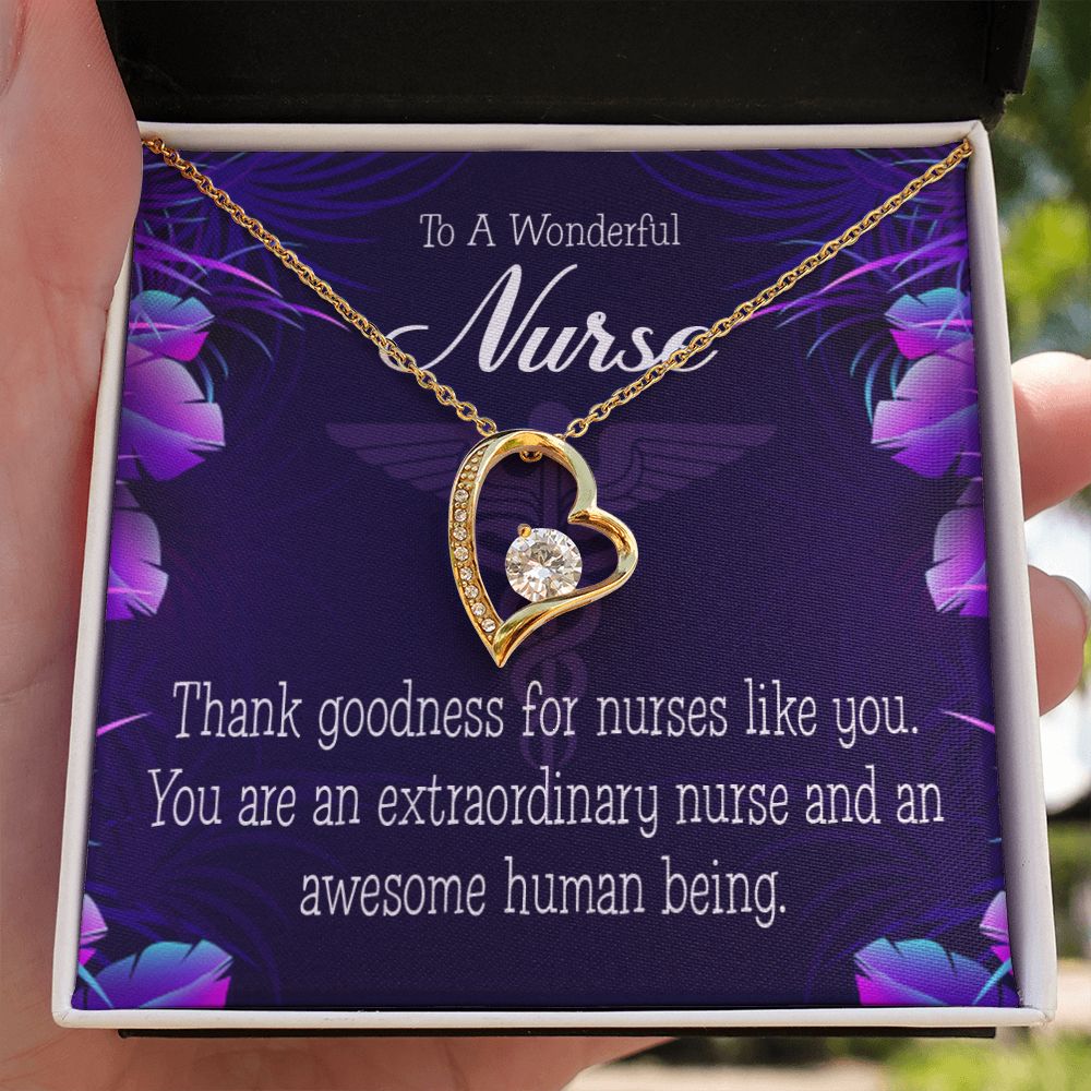 Extraordinary Nurse Forever Necklace w Message Card-Express Your Love Gifts
