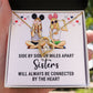 Sisters Connected by The Heart Forever Necklace w Message Card-Express Your Love Gifts